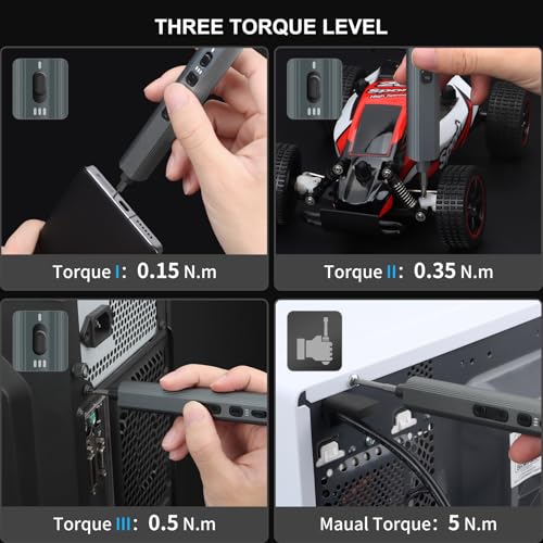 STREBITO Electric Screwdriver, 155 in 1 Precision Electric Screwdriver Set - color: Black