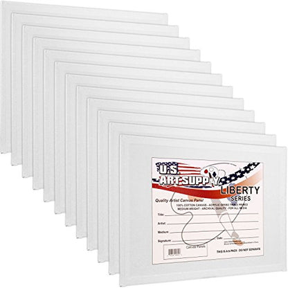 U.S. Art Supply 20 X 24 Inch Art Canvas Board Panels 12 Pack - 8 Ounce - size: 20" x 24"