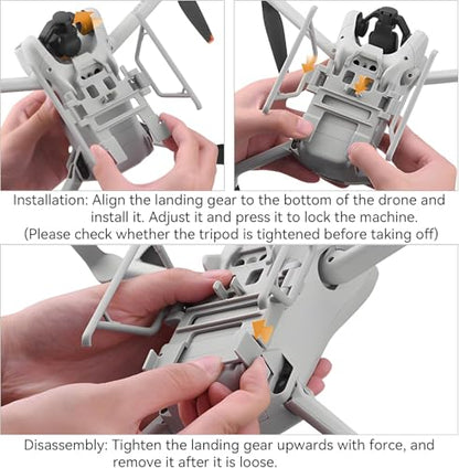 Mini 3 / Mini 3 Pro Landing Gear: Foldable Quick Release Extension Leg for DJI Mini 3 Series Drone Accessories