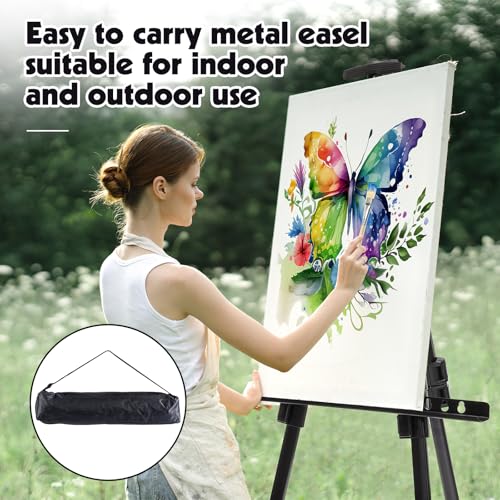 2 Pack Adjustable Art Easel Stand, 17-66 in Aluminum Tripod with Bag