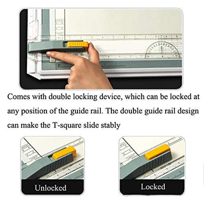 SALEMAR Inch Scale A3 Drafting Table Drawing Board Graphic Architectural Sketch Tool Set
