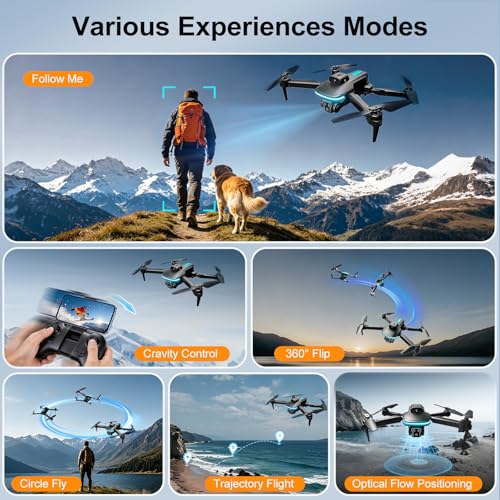 Ourlife Mini Drone with Camera 1080P for Adults,36Min Flight Time - color: BlackGreen