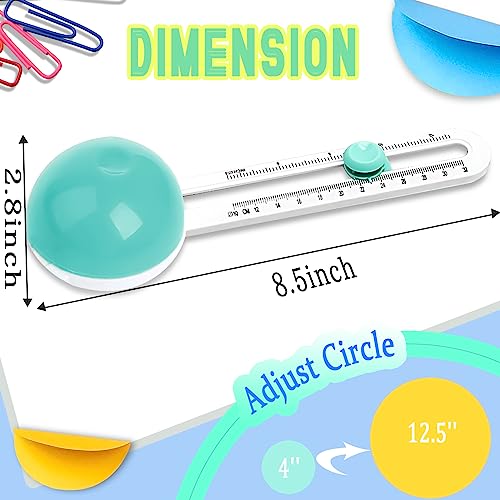 Circle Cutter, Craft Circle Cutters for Crafts, Cut Diameter 4'' to 12.5'' - color: Green