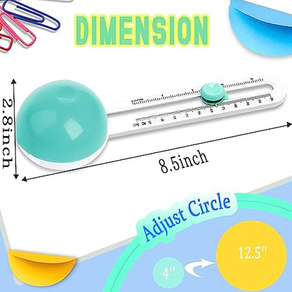 Circle Cutter, Craft Circle Cutters for Crafts, Cut Diameter 4'' to 12.5'' - color: Green