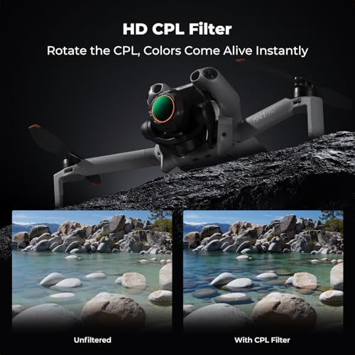 K&F CONCEPT ND & CPL Filter Set Compatible with DJI Mini 5 Pro - style: ND8+ND16+ND32+ND64+ND128+CPL