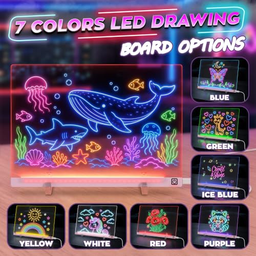 16 in LED Drawing Board; Corded and Non-Rechargeable (Pink) - color: Pink