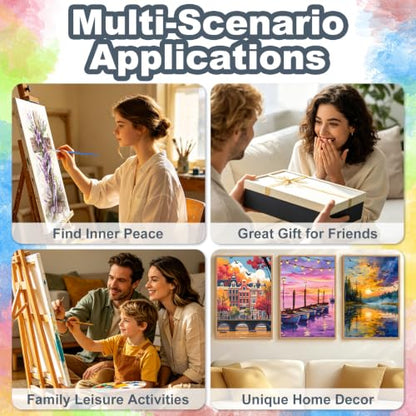 Kalonyth Cross Framed Paint by Numbers Kit for Adults Beginner 8x12 inch - color: Frame-OP-US12