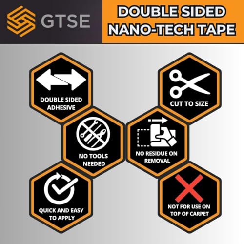 GTSE Double-Sided Mounting Tape, Clear Nano Tape, 1.18in x 9ft