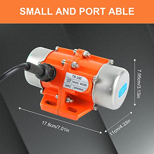 Industrial Concrete Vibrator AC Single Phase 110V 3600RPM 40W for Vibrating Table Feeder Silo