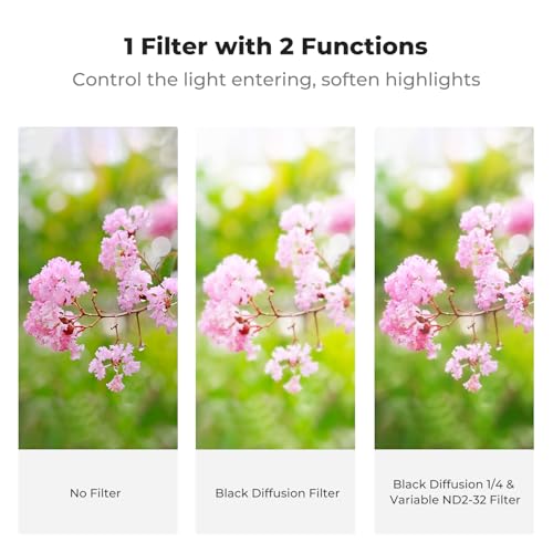K&F CONCEPT 49mm Black Diffusion Mist 1/4 & Variable ND2-32 in-1 Filter - size: 49mm