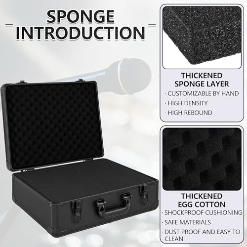 18 Inch Carrying Case with Customizable Pre-Diced Foam - size: 18.9x14.6x6.7 Inch