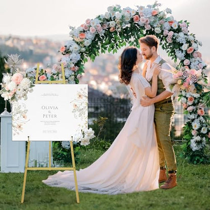 Gold Easel Stand for Sign, Heavy Duty Display Easel for Wedding & Poster - color: Gold