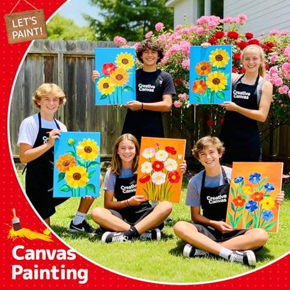 Simetufy 32 Pack 12x16 inch Large Flat Canvas Boards for Painting - size: 12"x16" - 32 pack