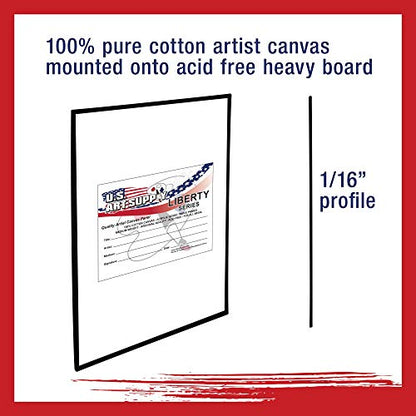 U.S. Art Supply 8 X 10 Inch Black Art Canvas Board Panels 6 Pack - 8 Ounce - size: 8" x 10"