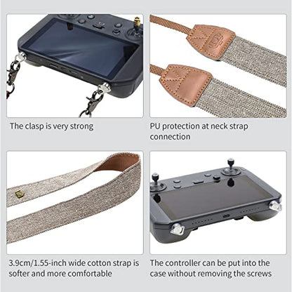 Hanatora Lanyard Neck Strap for DJI RC,RC 2,RC Pro,Smart Controller,Mini 3 Pro,Mavic 3 Classic/Cine,Air 3/2/2S,Mavic 2 Drone Remote Controller Accessories - color: Brown