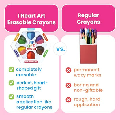 Ooly I Heart Art Erasable Twistable Crayons, Set of 12 - style: Heart Crayons