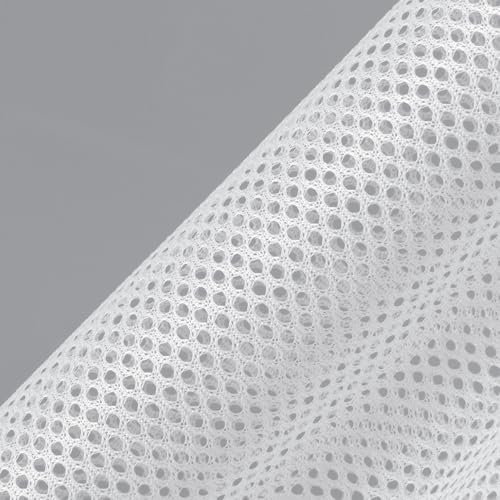 White Mesh Fabric by The Yard, 60" Wide Polyester Netting for DIY, 1 Yard - color: White, size: 2 yard pre cut