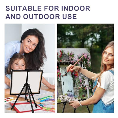 AROIC 10 Pack Painting Display Easel Stand Portable Adjustable Metal Tripod - style: 10P