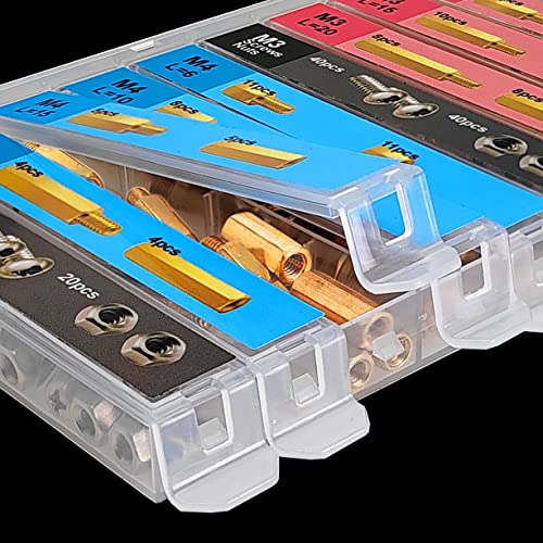 EEEEE (M2 M2.5 M3 M4) 572pcs Standoff Kit Standoff Screws Motherboard Circuit Board Standoff Assortment Nuts Male Female Hex Brass spacers & standoffs PCB standoffs Assortment Hex Spacer