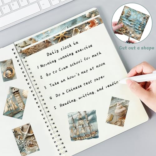 6x6" Cardstock Single Sided Scrapbooking,Craft Decorative Scrap Book Paper - color: 24sheets-Nautical Paper