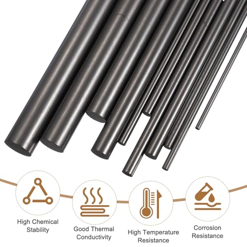 PATIKIL Graphite Stir Rod, 0.16" Diameter 7.5" Length Stirring Rod Graphite Sticks for Graphite Crucible Ingot Melting Casting, Pack of 1 - size: 0.16" Diameter 7.5" Length