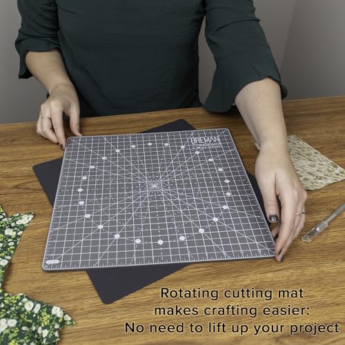 WA Portman 13x13 Rotating Cutting Mat for Quilting, Self Healing Craft Mat