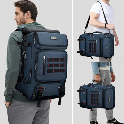 WITZMAN Carry on Travel Backpack for Men Airline Approved Fits 16" Laptop - color: 04.blue
