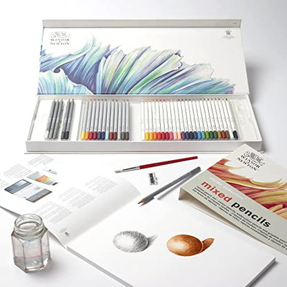 Winsor & Newton Studio Collection, Mixed Pencil Box Set, 45 piece - style: 45 Piece Mixed Pencil Set
