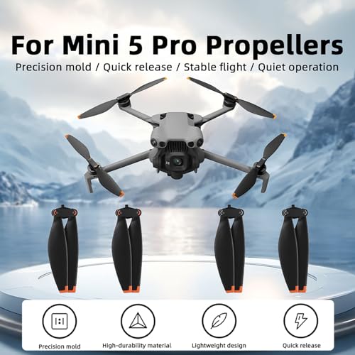 Low-Noise Propellers Drone Blades Quick Release Replacement for DJI Mini 5 PRO, 4Pcs