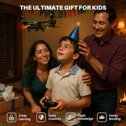 SYMA X550 RC Plane, 4CH Tiltrotor for Kids & Beginners, Stunt Flight