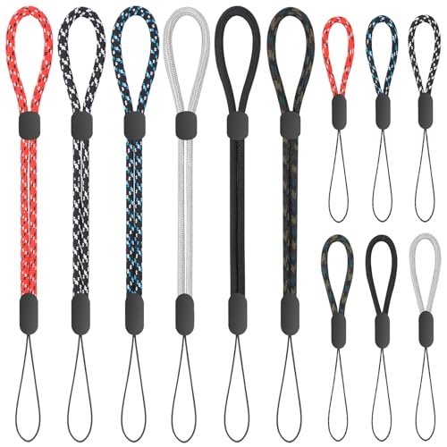 FrgKbTm Hand Wrist Strap Lanyard, Adjustable Nylon Colorful for Mobile Phone, Camara, USB Flash Drive, ID Name Tag Badge - color: 12pcs-mixcolor