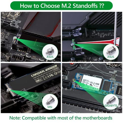 633Pcs M.2 SSD Screw Kit, Motherboard Standoffs PC Screws Set - color: 633 Pcs Silver M.2 Screw