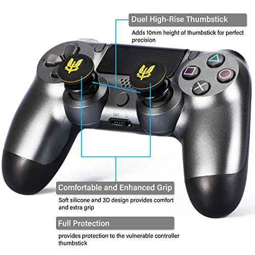 FPS Thumbstick Extender & Printing Rubber Silicone Grip Cover 2 Sets for PS5 & PS4 Controller (SAS Who Dares Wins) - color: 5