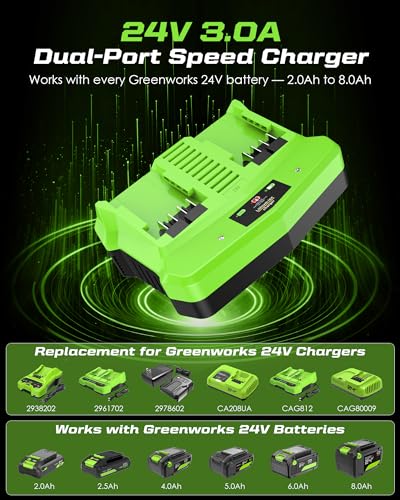 Replacement for Greenworks 24V Battery Charger, for Greenworks 24V Battery