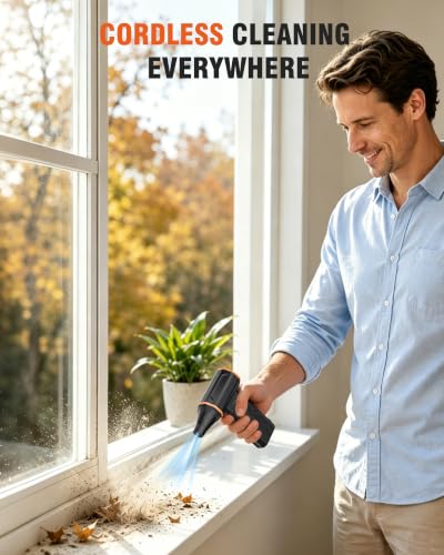 Electric Air Duster, 110000 RPM Cordless Rechargeable Compressed Air Duster