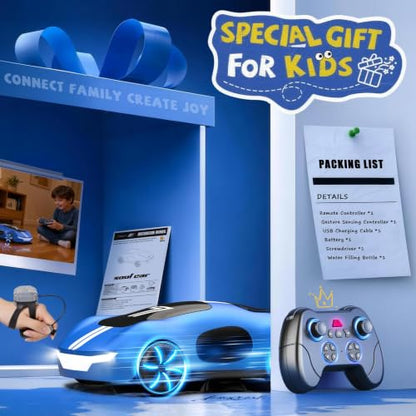 AEROQUEST Gesture Control RC Stunt Car, Remote Control Car for Boys Gifts - color: Blue