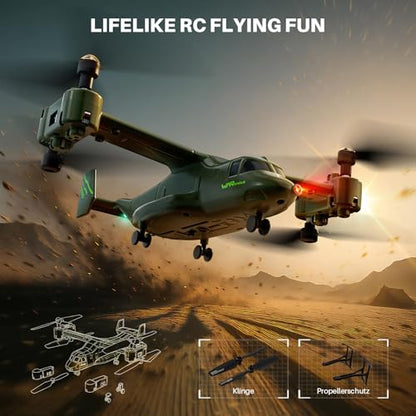 SYMA X550 RC Plane, 4CH Tiltrotor for Kids & Beginners, Stunt Flight