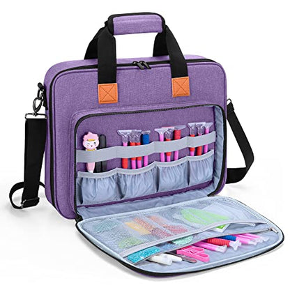 LUXJA Carrying Bag for A4 Light Pad and Diamond Painting Tools, Purple - color: Purple