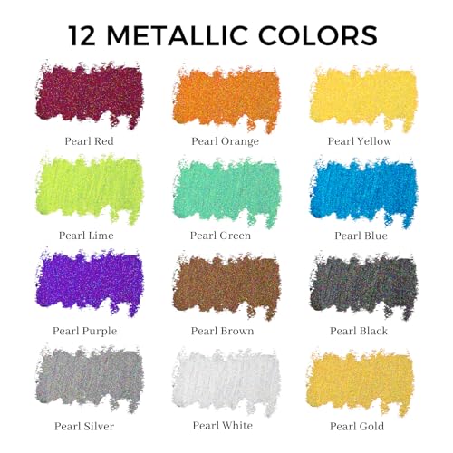 Artecho Metallic Oil Pastels Set of 12 Colors (10 x 70 mm)