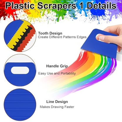 EEEKit Palette Knife for Acrylic Painting: 27PCS-Painting Tool with Brushes