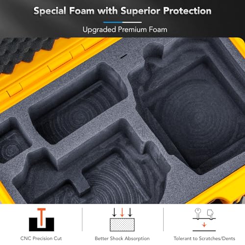 Lykus Titan FP110 Waterproof Hard Case for DJI Flip and DJI RC 2/RC-N3 - color: Yellow