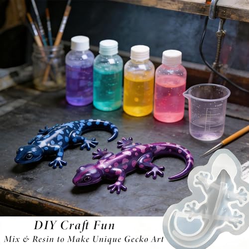 Lizard Resin Molds, Animal Silicone Molds for Epoxy Resin Casting - color: Gecko Resin Mold