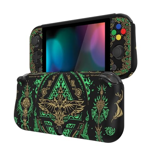 PlayVital ZealProtect Protective Case for Nintendo Switch Lite, Hard Shell Ergonomic Grip Cover for Nintendo Switch Lite w/Screen Protector & Thumb Grips & Button Caps - Totem of Kingdom - color: Totem of Kingdom