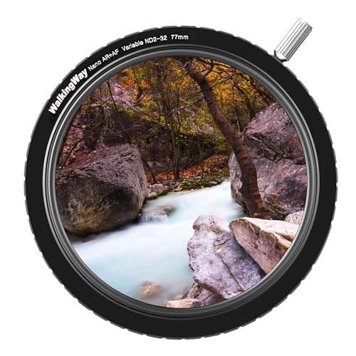 WalkingWay 67mm True Color ND Filter Variable ND2-32 (1-5 Stops) Neutral Density Filter Adjustable ND4 ND8 ND16 Filter VND 0.3-1.5 for Camera Lens - size: 67MM