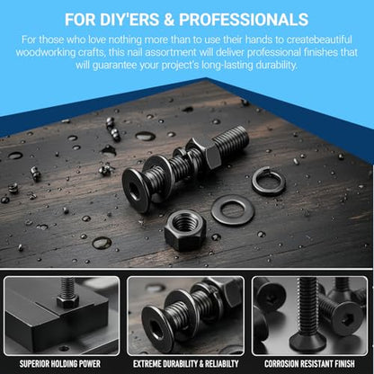 12.9 Grade Alloy Steel Flat Head Socket Screw Assortment Kit - color: 2000pcs M3/4/5/6 Flat Head