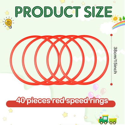 Deekin Agility Rings Speed and Agility Training Ring - color: Red, size: 15 Inch