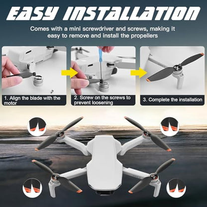 x xotic tech Propellers Replacement Low-Noise and Quick-Release 4726 Blades Props Propeller Guard Protector Compatible with DJI Mini 2 SE/Mini SE/Mini 2/Mini 4k Drone(20PCS)