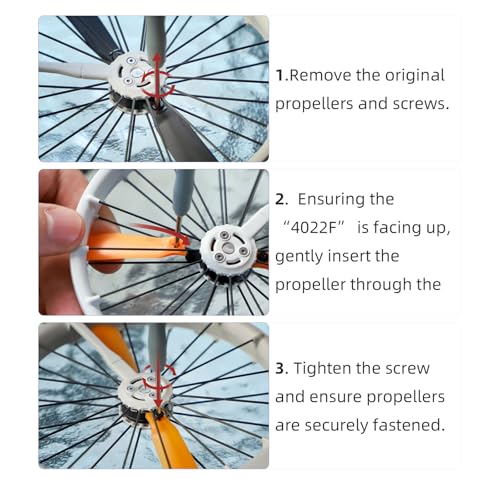 8pcs Flip Propellers Blades Props for DJI Flip, Replacement Quick Release Wing Blade Drone Propellers Spare Parts (Orange)