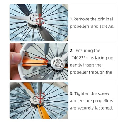 8pcs Flip Propellers Blades Props for DJI Flip, Replacement Quick Release Wing Blade Drone Propellers Spare Parts (Orange)