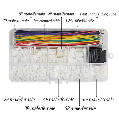 JST MX1.25mm Pre-Crimped Wire Kit 2-10P Male Female 28AWG